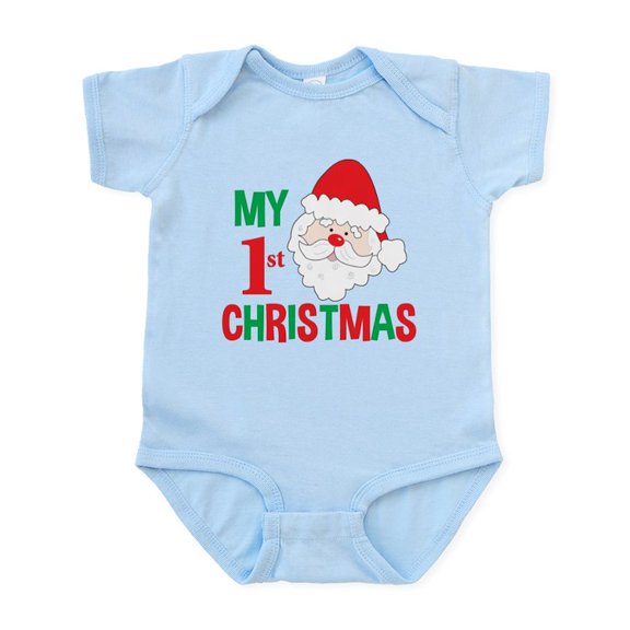 CafePress - My 1St Christmas Santa Claus Infant Bodysuit - Baby Light Bodysuit, Size Newborn - 24 Months