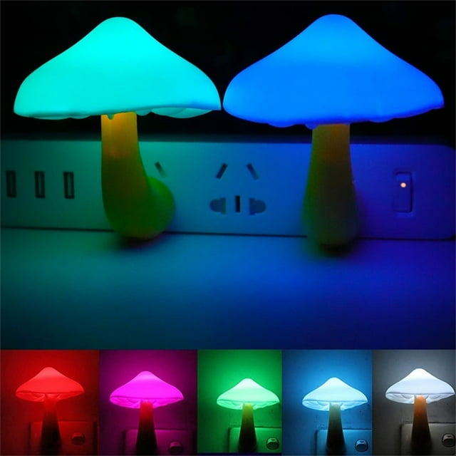 Led Night Lights Plug Into Wall Colorful Energy Saving Led Night Light Sensor Control Lamp Bedside Wall Plug in Night Light with Sensor Night Light Plug Into Wall Sensor Night Light Plug In