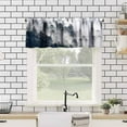 thumbnail image 2 of Green Forest Tree Valance Curtain Pine Coniferou Trees Forest Watercolor Style Rod Pocket Valance Window Treatments Short Curtains for Kitchen Farmhouse Decor 54x18inch, 2 of 6
