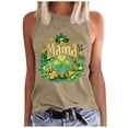 thumbnail image 1 of Débardeur pour Femmes, Chandails d'Été Tendance, Coupe Ample, Mode, Col Rond, Sans Manches, Imprimé, Décontracté, Basique, T-Shirts Graphiques, Y2K, Vacances, Camisole Débardeur, Kaki, M, 1 of 1