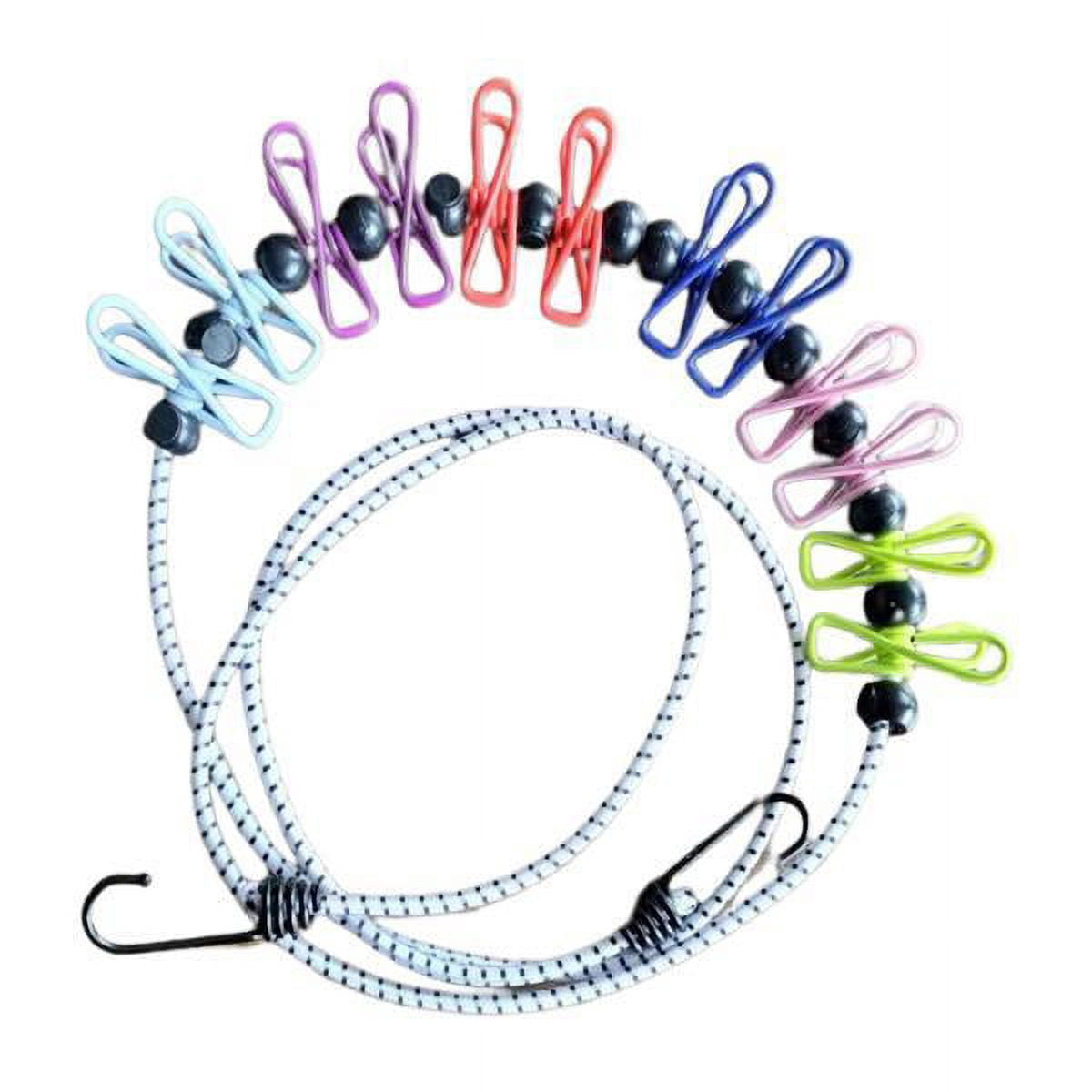 hengtong Elastic Travel Clothesline, Clothesline for, Retractable Elastic Clothesline for Colorful