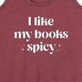 thumbnail image 3 of Instant Message - I Like My Books Spicy - Women's Racerback Tank Top, 3 of 6