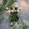 thumbnail image 5 of Zhourta Puppy Ornament for Christmas Tree Smile Standing Animal Christmas Ornament Adorable Pet Dressed as a Christmas Tree Lucky Pendant Gifts, 5 of 8