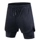 thumbnail image 1 of Pantalones Cortos Casuales de Color Sólido Deportivos Vacaciones de Ocio Secado de Dos Piezas Fitness, Estilo de Pijama para el Hogar, 1 of 9