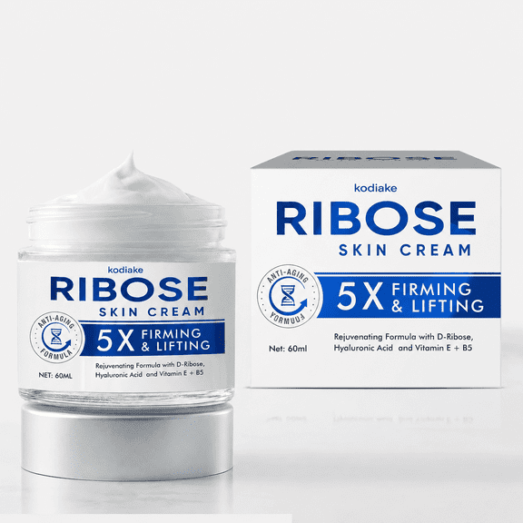 Kodiake Ribose Skin Cream, 60ml , Rejuvenating Formula with D-Ribose, Hyaluronic Acid, Vitamin E B5