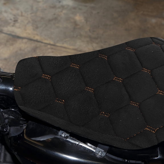 FENGGUIQU Black Thickened Plush Motorcycle and Moped Seat Cover Non- Design