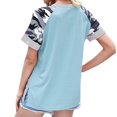 thumbnail image 4 of Pompotops T-Shirt Décontracté à Manches Courtes Imprimé Rayé Col Rond pour Femmes, 4 of 8
