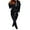 Black, variant on Aunavey Women's 2 Piece Outfits Tracksuit Long Sleeve Hooded Sweatshirt and Sweatpants Sweatsuit