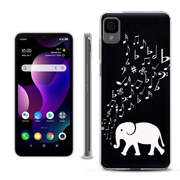 Slim-Fit Gel TPU Phone Case for TCL 30Z / 30 Z / 30 LE, by OneToughShield ® - Elephant Music