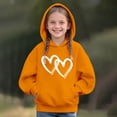 thumbnail image 2 of Mercatoo Girls Cute Hoodi𝐞s Heart Graphic Cotton Fleece Pullover Hoodi𝐞 Sweatshirts Teen Kids Loose Soft Outwear with Pockets, 2 of 5