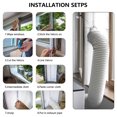thumbnail image 3 of Empuje Hacia Afuera El Sello De La Ventana Para Acondicionadores De Aire Móviles Airlock Sliding Window Seal Cloth White Kearding HA028388-02, 3 of 5