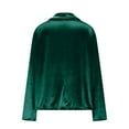 thumbnail image 5 of Cropped Jacket Sevevn Women's Velvet Blazer Jacket Lapel Long Sleeve V Neck Suit Coat, 5 of 9