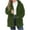 Green, variant on Lovskoo Winter Coats for Women Plus Size Fuzzy Fleece Hooded Zipper Long Sleeve Solid Color Plush Long Sleeve Hooded Casual Jacket Black