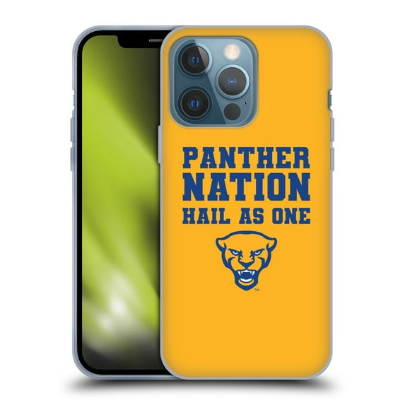Head Case Designs Officially Licensed University Of Pittsburgh University of Pittsburgh Art Panther Nation Soft Gel Case Compatible with Apple iPhone 13 Pro