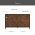 thumbnail image 3 of Better Homes & Gardens Wyatt Geo 6-drawer Dresser, Walnut Finish, 3 of 9