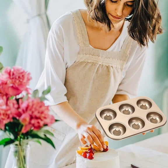 JingChun Donut Pan Non-stick Mini Donut Tray Heavy Gauge Doughnut Pans for Baking