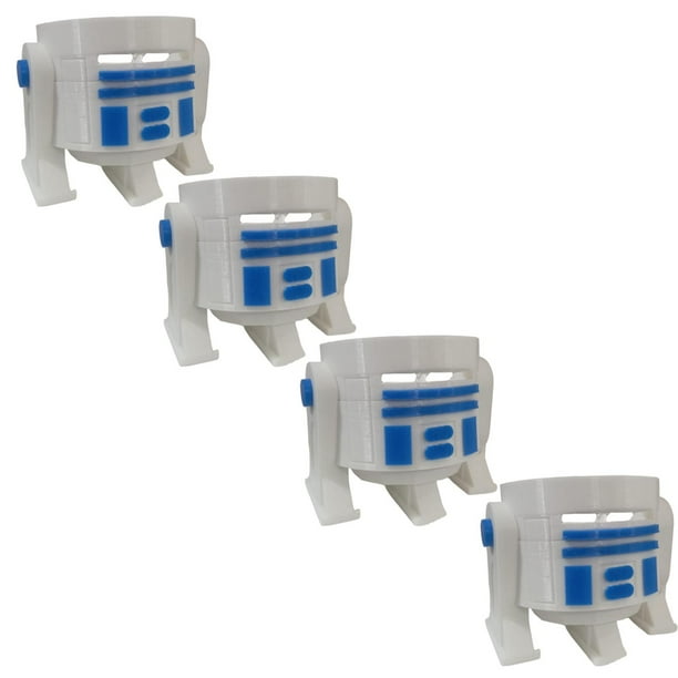 Base Soporte R2D2 Echo Dot 4 Gen AlexaR2D2White 4 Pzs 12.7x10.5x10 cm No incluye Alexa Echo ni Cargador Blanco.