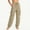Khaki plus size cargo pants a1, variant on Cagogo Women Plus Size Cargo Pants Drawstring Loose Long Pants Casual Sporty Hiking Yoga Athletic Lounge Activewear, Khaki 4XL