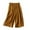 Yellow, variant on Women' s Wide Leg Culottes Flowy Solid Cotton Linen Blend Capri Pants Elastic Hhigh Waist Casual Palazzo Cropped Trousers with Pockets Capris