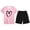 R211-Pink, variant on RMGVDSD Girls Outfits Set Heart Print Short Sleeve T Shirts Top And Shorts Set Kids Summer Clothes Casual Sportswear Suit Everyday Wear 10-11 Years