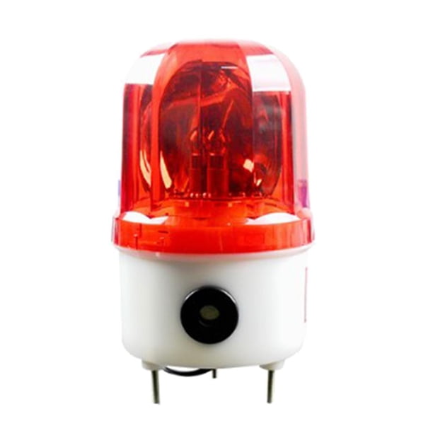 1 lámpara de advertencia LED CA 220 V, luz de emergencia giratoria, 110 dB rojo