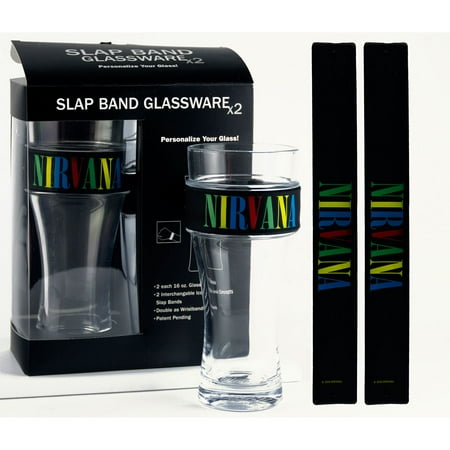 

Nirvana 2-Pack Slap Band Pint Size Glassware - Multi Color Logo