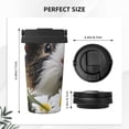 thumbnail image 3 of Uemuo Daisy Guinea Pig Print Carry Insulated Coffee Mug, Travel Mug with Hidden Handle, Insulated Coffee Flask, Leak-proof Travel Mug Insulated Mug for Office, 3 of 8