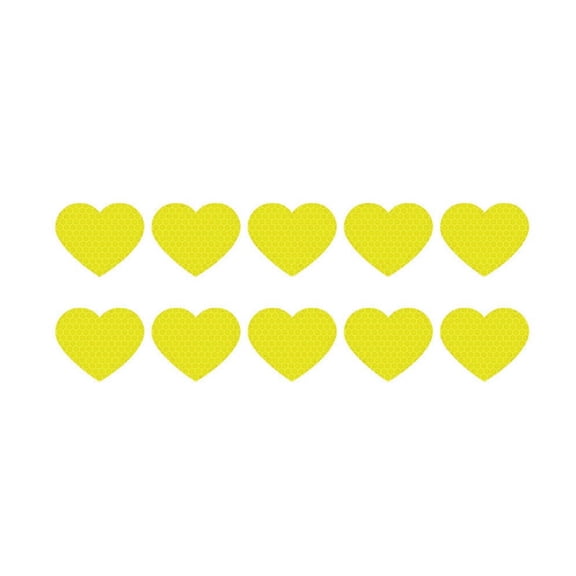 10PCS Colorful Heart Car Decals Reflective Waterproof Auto Stickers With Strong Adhesive For Exterior Decoration Scratch Repair