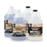 Stone Coat Countertops (4 Gallon) Epoxy Resin Kit for DIY Projects, Kitchens, Bathrooms, Counters, Tables, Wood Slabs, and More! Heat Resistant and Clear Epoxy Resin!