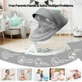 thumbnail image 2 of Baby Swing for Infants, OEIKPFN Bluetooth Baby Bouncer for Babies 0-9 Months with 5 Speed, Gray, 2 of 6