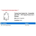 thumbnail image 2 of Timing Cover Gasket Set - Compatible with 1991 - 1997 Toyota Previa 2.4L 4-Cylinder 1992 1993 1994 1995 1996, 2 of 2