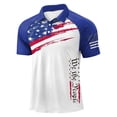 thumbnail image 2 of Mens Polo Shirts USA 250th Anniversary Shirt Independence Day Graphic Tee Thin Raglan Sleeve Top White XXL, 2 of 3
