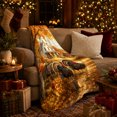 thumbnail image 3 of Printed Flannel Throw Blanket with Rustic Harvest Farmhouse Autumn Scene, 3 of 9