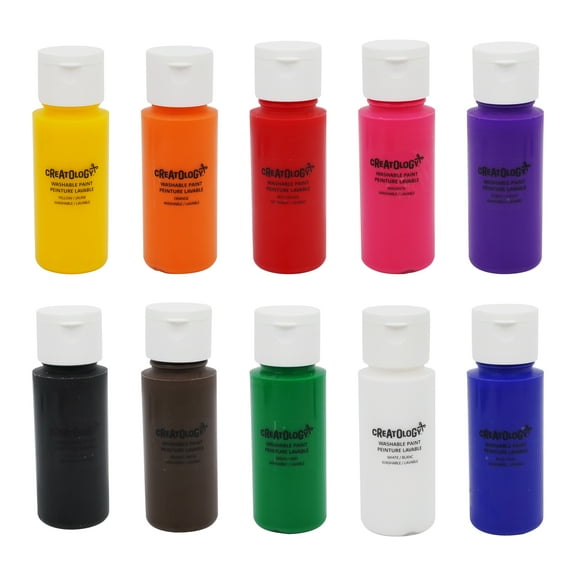 Primary Colors Washable Paint Set by Creatology – 2 fl oz Bottles of Non-Toxic Tempera Paint for Kids’ Arts & Crafts - 12 Pack
