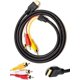 thumbnail image 4 of Cable Hdmi A Rca Tv Hdmi Macho A 3 Rca Macho Av Cable Video Audio Componente Convertidor Adaptador 1080p Cable Para HDtv Negro 5 pies/1,5 m, 4 of 5