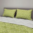 thumbnail image 2 of Bamboo Print Comforter & Sham Bedding Set, Japanese Botany Art Inspired Botanical Fresh Leaves Silhouette, 3 pcs Duvet Set Microfiber Filling Quilt, 5 Sizes, Apple Green Pale Yellow, by Ambesonne, 2 of 4