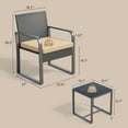 thumbnail image 5 of Lofka Patio Table and Chairs Set, Rattan Outdoor Furniture Set for Backyard & Porch, Beige Cushion, 5 of 8
