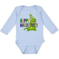 thumbnail image 3 of Inktastic Happy Mardi Gras Big and Little Alligators with Beads Boys or Girls Long Sleeve Baby Bodysuit, 3 of 5