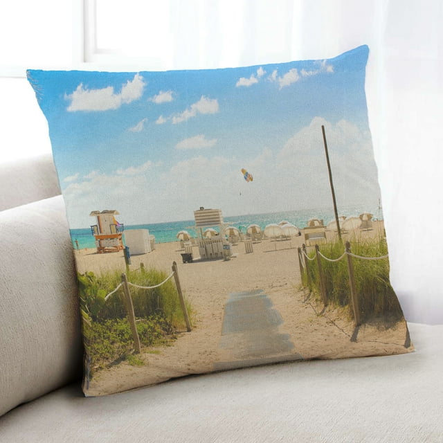 Ahgly Company State Florida Coussin d'Intérieur, 18 Pouces par 18 Pouces