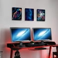 thumbnail image 6 of Space Wall Decor for Living Room Abstract Galaxy Canvas Wall Art Bedroom Pictures Purple Blue Nebula Starry Universe Painting Outer Space Astronomy Posters Bathroom Kitchen Home Decoration 12x16" 3Pcs, 6 of 6