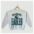 thumbnail image 4 of Women's Gameday Couture  Ash Philadelphia Eagles Fierce Focus Premium Oversized Fleece Pullover Sweatshirt, 4 of 4