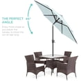 thumbnail image 2 of PetFurnishn 7.5ft Heavy-Duty Round Outdoor Market Table Patio Umbrella w/Steel Pole, Push Button Tilt, Easy Crank Lift - Baby Blue, 2 of 8