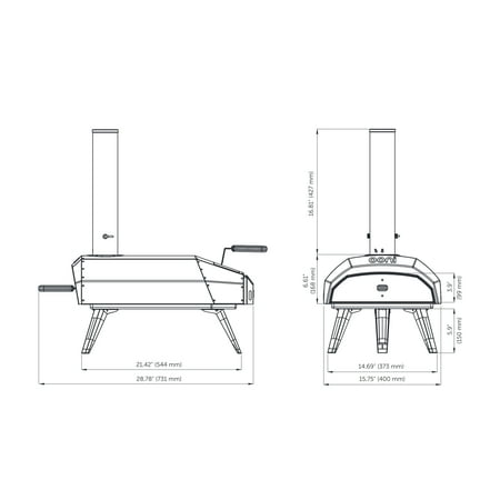 Ooni - Karu 12 Inch Portable Pizza Oven - Silver