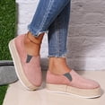 thumbnail image 3 of Vedolay Casual Shoes Women's Platform Cute Bow Slip on Sneaker,Casual Fashion Loafers,Pink 8.5, 3 of 5