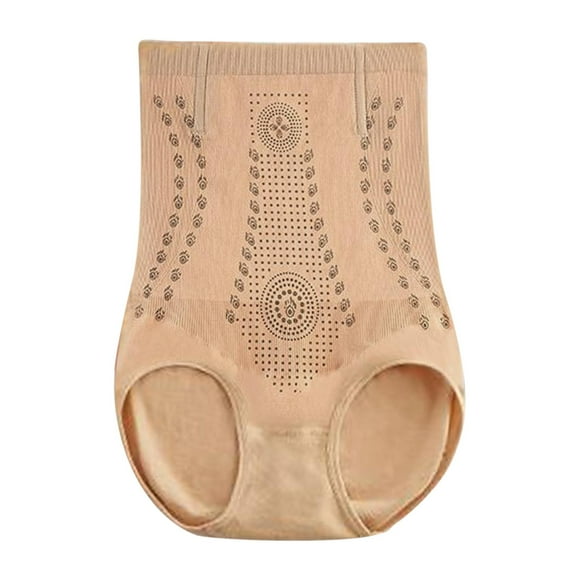 Ropa interior de cintura alta para mujer, bragas de control con banda elástica que moldean el cuerpo cómodamente. Piel M