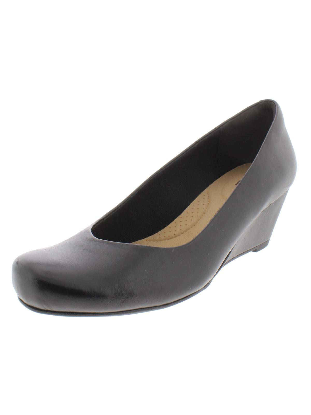 clarks pure leather pumps