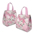 thumbnail image 2 of Pioneer Flower Floral Print Pattern Insulated Lunch Bag for Women & Adults,Large Portable Soft Cooler Lunch Bag,Thermal Food Storage Tote with Pearl Cotton,8.66L,8.75x5.75x9.5 Inch, 2 of 6