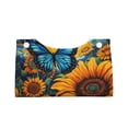 thumbnail image 4 of Lsque Colorful Cloud Butterfly Sunflower Printed Long Tissue Box Cover Holder, Facial Paper Organizer Dispenser,Triangle with Bottom Belt, PVC Leather Decorative Organizer, 4 of 9