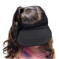 thumbnail image 5 of ZQUUVOU Kids Girls Boys Sun Visor Hats Packable Hat Cotton Sports Summer Golf Visor Hat Sunscreen Breathable Beach Hat Black, 5 of 5