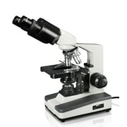 Vision Scientific Binocular Compound Microscope, 10x WF Eyepiece, 40x-1000x Magnification, LED Koehler Illumination, Coaxial Coarse & Fine Focus, Mechanical Stage, 1.25 NA Abbe Condenser